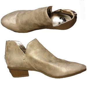 Golden Distressed booties